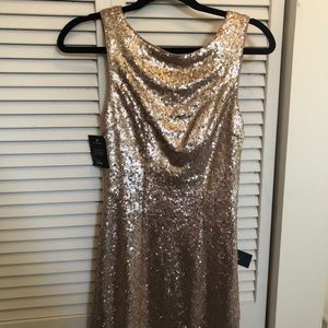 Gold dress with sequins